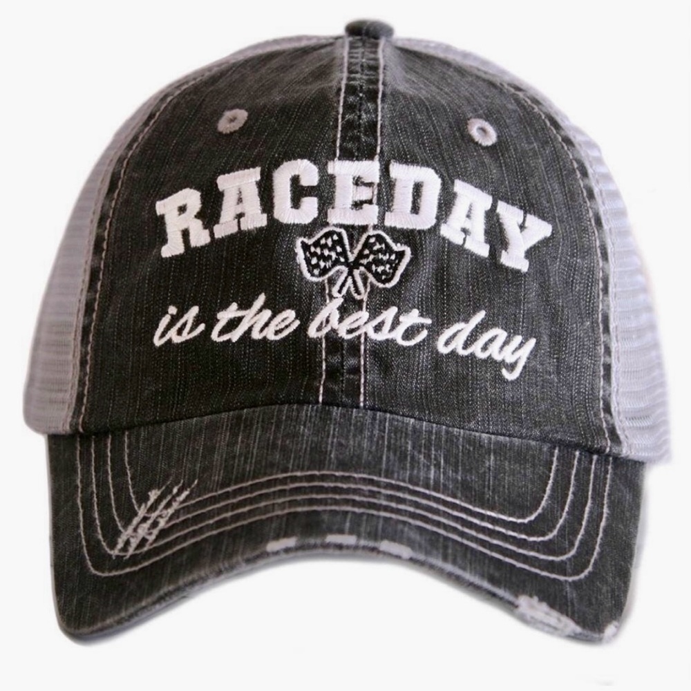 NWOT, Katydid Black and White 'Raceday' Cap
